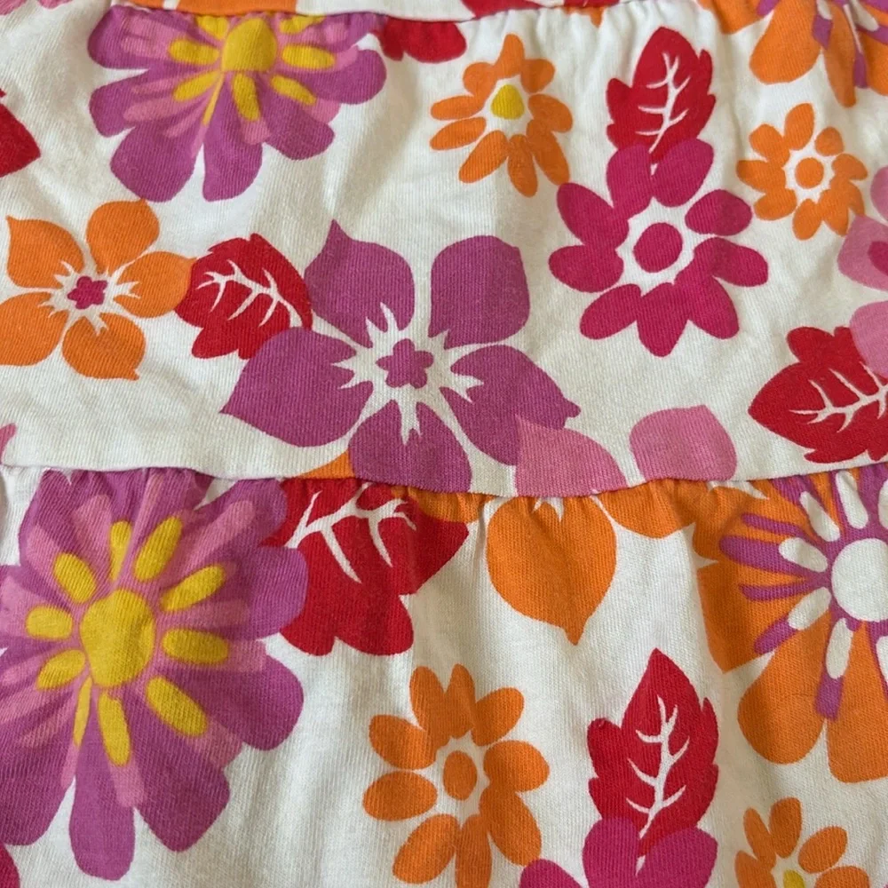 Children’s Place Vibrant Floral Skort with Pink & Orange Hues EUC